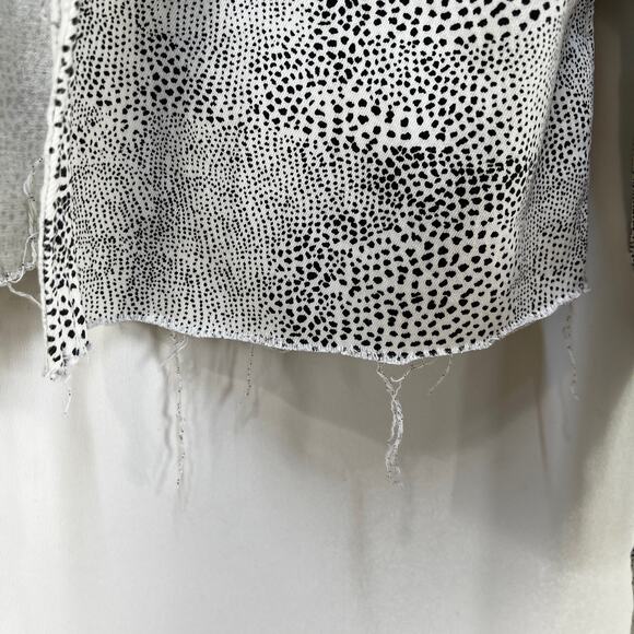 GRLFRND Christy Jacket Stretch Denim Crop Top Animal Attraction White Black - Picture 8 of 11